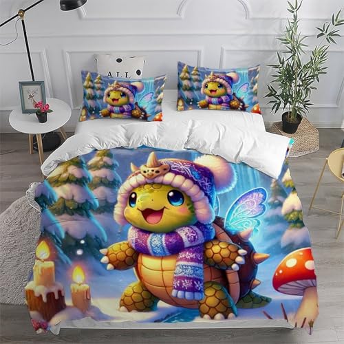Housse de couette tortue idée cadeau parure de lit filles - 6