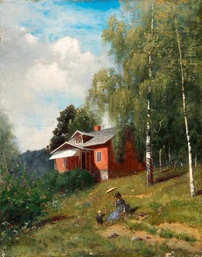 Cuadro al óleo Idilio de verano de Maria Wiik: arte clásico de 60x90cm para transformar tu salón