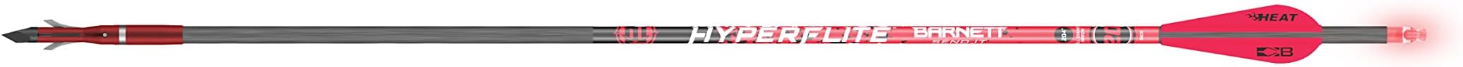 Barnett Hyperflite イルミネーションクロスボウアロー ポリカーボネートハーフムーンノック マルチカラーストロボライト付き3個パック 50.8cm