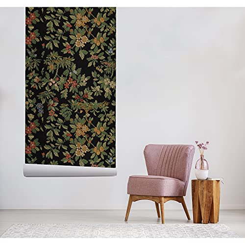 Papier Peint Fleurs Brodées 250x250 cm Coloray Décoration Auto-Adhésive Salon - 5