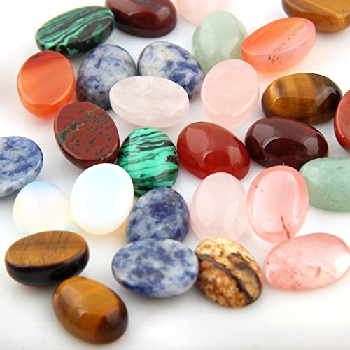 Mutilcolor 12pcs 10x14mm Oval Teardrop Random Color CAB Cabochon Beads Crystal Stone Wholesale for Jewelry Making(No Holes)