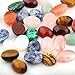 Mutilcolor 12pcs 10x14mm Oval Teardrop Random Color CAB Cabochon Beads Crystal Quartz Stone Wholesale for Jewelry Making(No Holes)