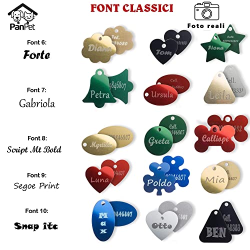 PanPet Medaglietta per Cani e Gatti Tonda in