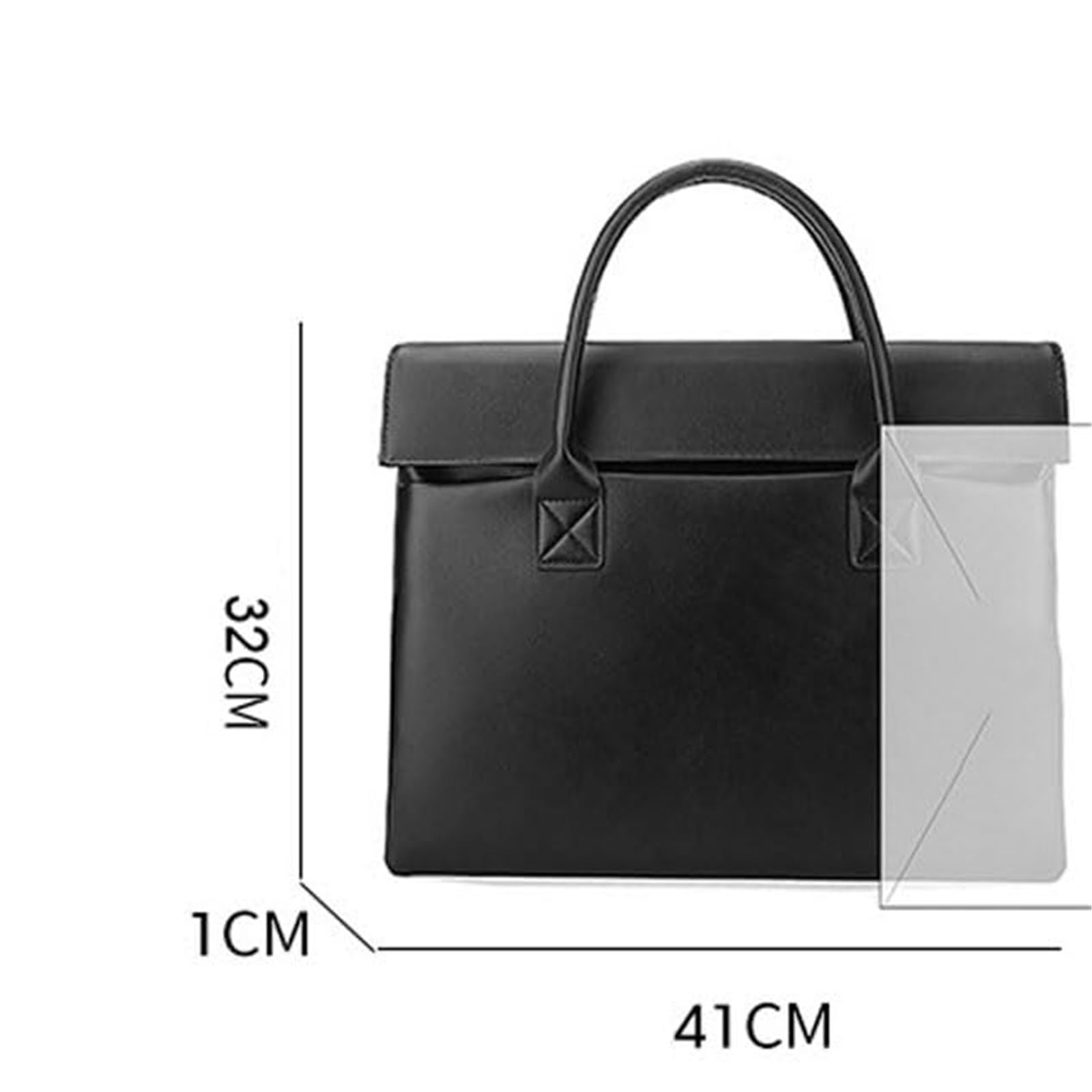 borsa pc Valigetta in pelle for uomo donna adatta for laptop da 14 pollici | Custodia for documenti di lavoro d'ufficio for avvocati d'affari professionisti