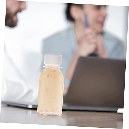 Miniatura 7 de Hoement 8 botellas de leche dispensadoras de jugo, botellas de agua de vidrio transparente, mini vaso de cóctel de terrario, botellas de batido,