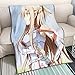 QTRT Sword Art Online-Yuuki Asuna Sideways 3D Stampato Coperta Personaggi dei Cartoni Animati Anime Morbido Peluche Coperta di Flanella Quilt Anime Fan Otaku Regalo Biancheria da Letto