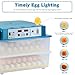 Incubators for Hatching Eggs,120 Egg Incubator with Automatic Egg Turning and Temperature Control,Humidity Monitor, Dual Air Vent, 360° Clear View,Poultry Hatcher Machine (Blue, One Size)