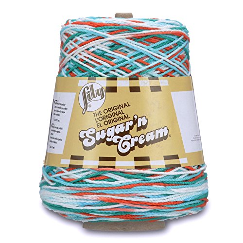 Image of Lily Sugar'n Cream Cotton Cone Yarn, 14 oz, Ahoy Ombre, 1 Cone