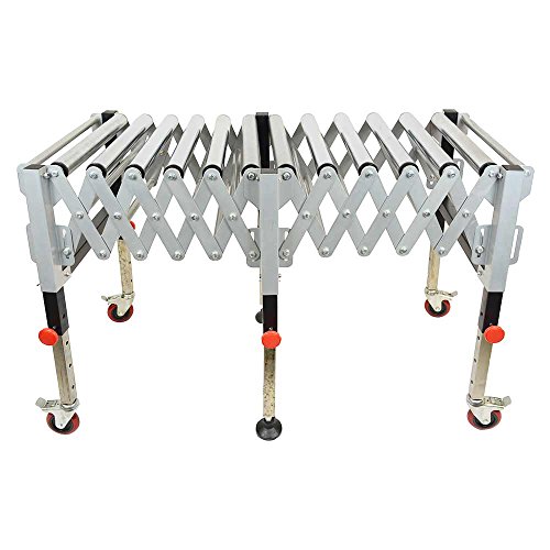 Oasis Machinery T1732L Flexible Gravity Roller Conveyor Height 940mm Roller Diameter 50mm
