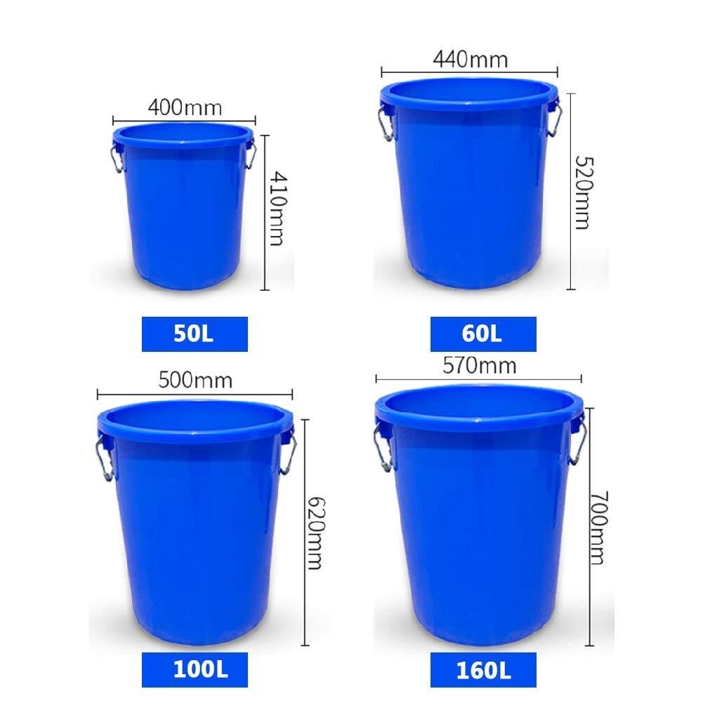 Gruba plastikowa beczka na wodę z pokrywką, domowy przemysłowy pojemnik do przechowywania, wino o dużej pojemności, kosz na śmieci, 2 szt