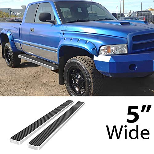 Estribos running board 5" acero inoxidable pulido para Dodge Ram miniatura 2