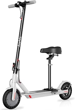 Joyhis Electric Scooter for Adults - 19/22MPH & 15/22Mile Range, 8.5"/10" Solid Tires Folding Commuter E-Scooter with Dual Suspension, App Control & Dual Brake System, with Seat