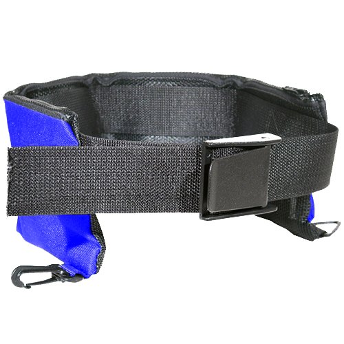 JCS 8 Pocket Cordura Nylon Mesh Weight Belt (49inch-57inch), Blue