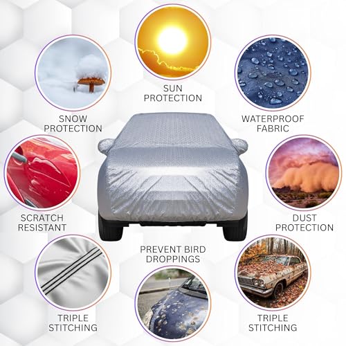 Image of XINABRO Car Cover Compatible with BM IX1 LWB Water Resistant Car Body Cover + Dust + Snow + Rain + Sun Resistant Car Cover