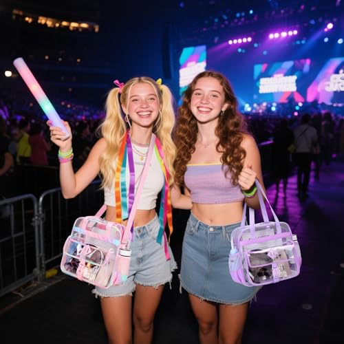 Image of MOONBABY Clear Bag for Stadium Events, Clear Transparent Tote Bag with Detachable Strap for Sports, Concert, Work,Travel