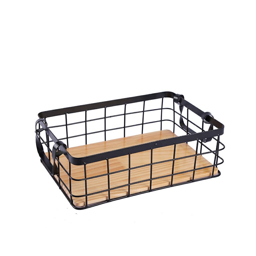 MRKU Basket Storage Box Kitchen Desktop Cosmetics Decorative All-Purpose Bathroom Organizer Shelves Corner Frame