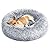 FEANDREA Dog Bed, Cat Bed, Soft Plush Surface, 50 cm, Grey PGW037G01