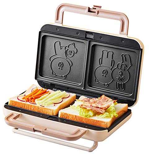 GENG Tostadora panini Que no se pegue Waffle máquina eléctrica de Dibujos...