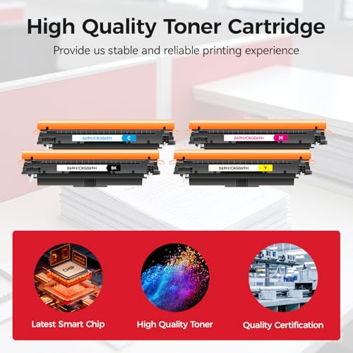 Image of 069H 069 Toner Cartridge Set 4-Pack MF753Cdw（Black Cyan Magenta Yellow） Replacement for Canon 069 069H Toner Compatible with Canon Color imageCLASS MF753Cdw MF751Cdw LBP674Cdw Printer Ink All-in-One