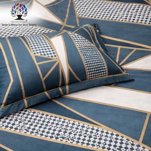 Image of Dream Living Premium Soft Double Bedsheet with 2 Pillow Covers | 130 GSM | 220x250 Cm | Grey