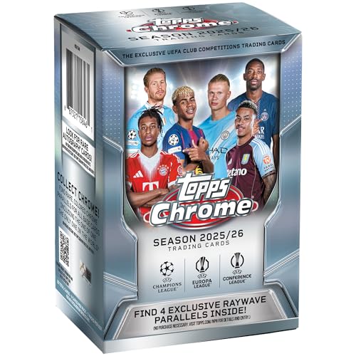 2025-26 Topps Chrome UEFA Club Competitions Soccer - Factory Sealed - Value Box