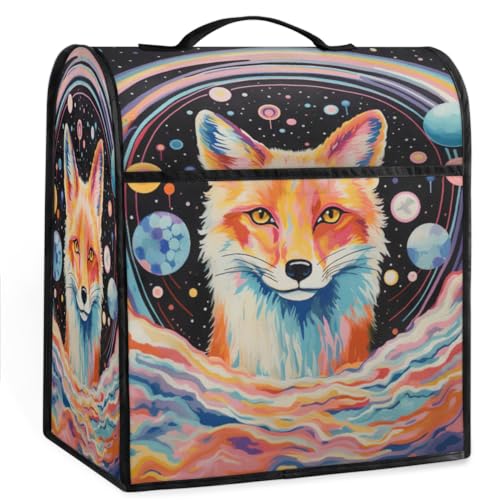 Coffee Maker Cover Universe Galaxy Fox Kitchen Appliance Covers Small Appliance Covers Blender Cover Juicer Cover Dust Covers for Kitchen Appliances with Top Handle and Pockets,Washable,B651