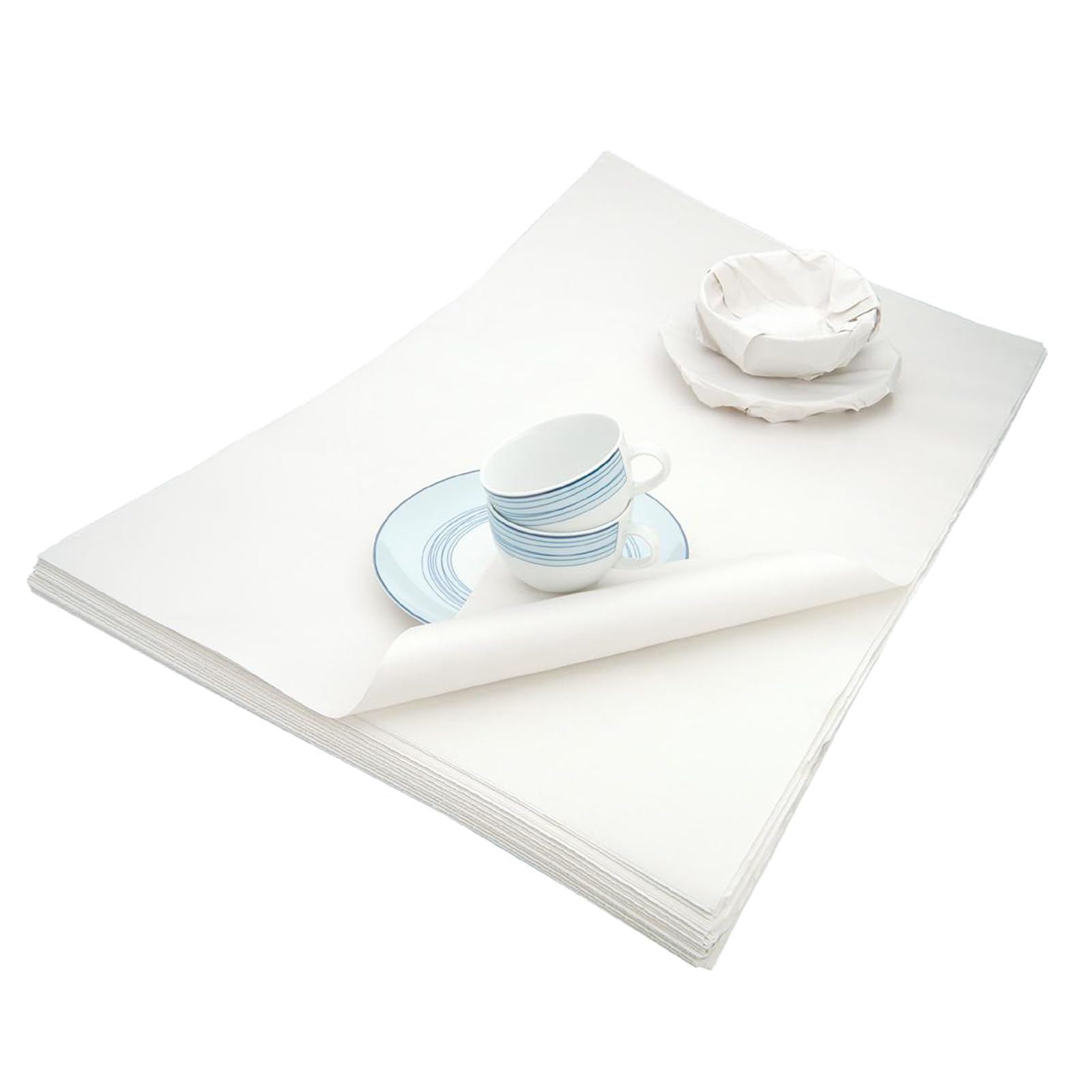500 Sheets / 10kg Chip Shop/News Paper Off Cuts White Tissue Paper Sheets - Large 500x750mm