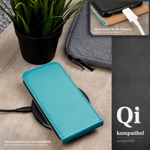 Étui de protection Apple iPhone 12 Mini rabat cuir turquoise - 7