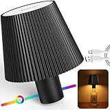 Jeebel Lámpara LED para botella, 5200 mAh, luz RGB inalámbrica para botellas con control táctil, regulable sin niveles, IP54, 5 modos, pantalla portátil para interior, exterior, restaurante, bar,
