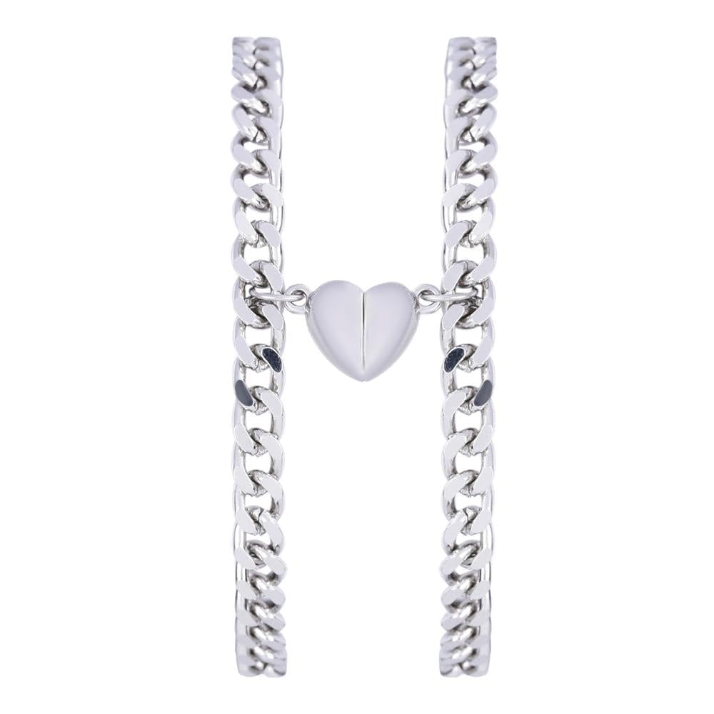 BEAUTIVIA Magnetic Couples Bracelets for Women Men, Stainless Steel Heart Magnet Couple Bracelets, Matching Bracelets for Boyfriend and Girlfriend (PACK OF 2 PIECES) (B0CFNC226X) Amazon Price History, Amazon Price Tracker