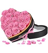 Amazon｜プリザーブドフラワー 花束 赤 7本薔薇 香りあり 花瓶付き