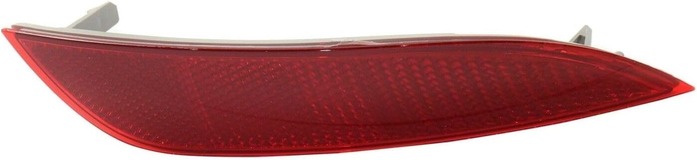 Replacement Bumper Reflector for Ford Focus SE/Titanium 2015-2018 & SEL 2017-2018, Rear Passenger Side Safety Reflector, OE F1EZ13A565A
