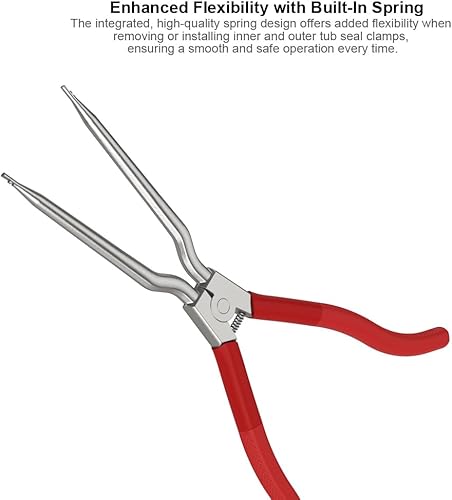 Miniatura 4 de Herramienta de expansión de resorte de bañera para lavadora, estiramiento de mandíbula ajustable de 1.8 a 5.83 pulgadas (5.827 in), compatible con