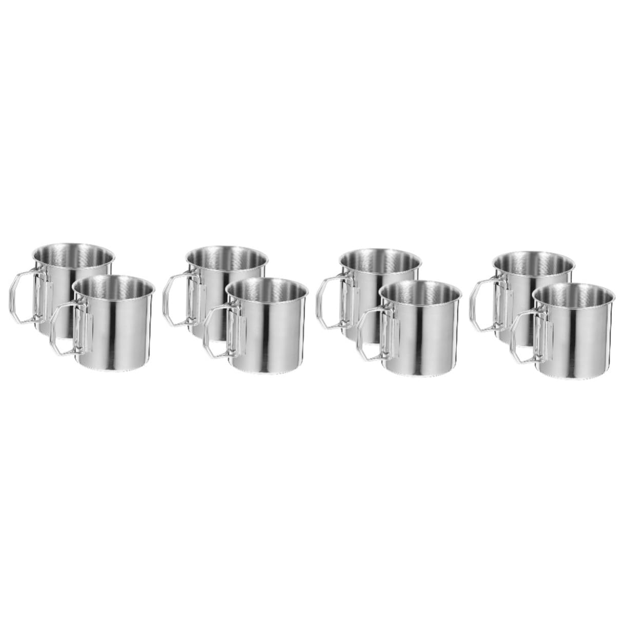 Toyvian 4 Ensembles Tasse De Camping Rétractable Acier Inoxydable De Mug Portable Pour Boissons Accessoire Pour Randonnée Activités Extérieures 2 Pièces * 4