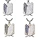 Tixiyu 4 Stück Attack on Titan Halskette Japanische Anime Anhänger Lederschnur Halskette Kostüm Requisiten Survey Corps Halsband für Teenager Anime Fan