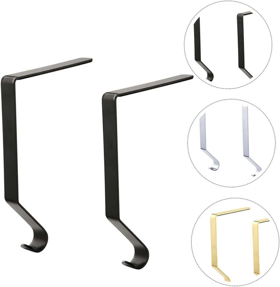2pcs Multi-Function Xmas Hooks for Stockings and Ornaments Holders for Fireplace and Mantel Random for Holiday Decor