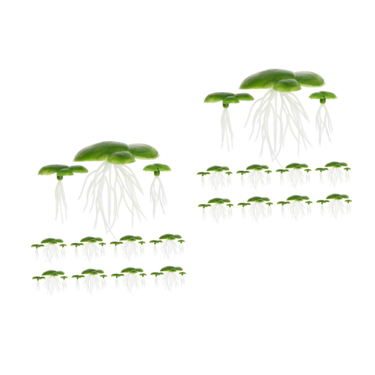 4paquetes Planta Acuática Simulada De Lenteja Artificial para Decoración De Acuarios Flores De Plástico Verde Flotantes para Tanques De Peces
