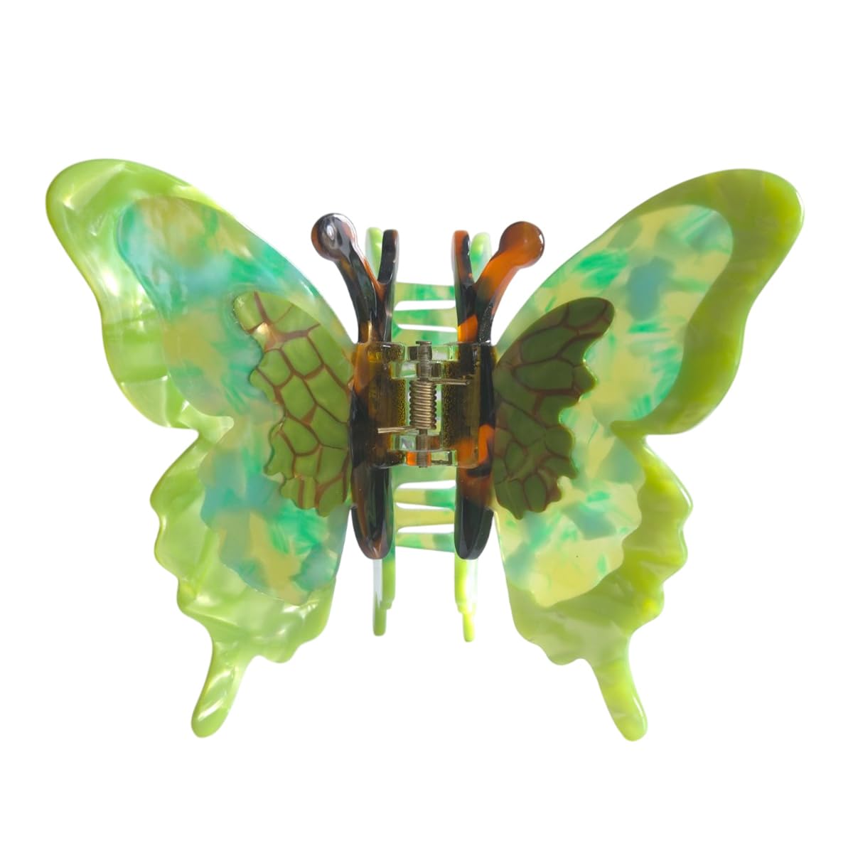 Novelty Butterfly Hair Clips,Fancy Acetate Hair Clip,Cute Butterfly Claw Clips for Women,Green