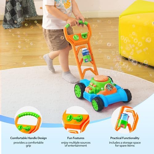 SLOOSH Spill-Proof Bubble Lawn Mower Toddler Toys Bubble Machine — view 4
