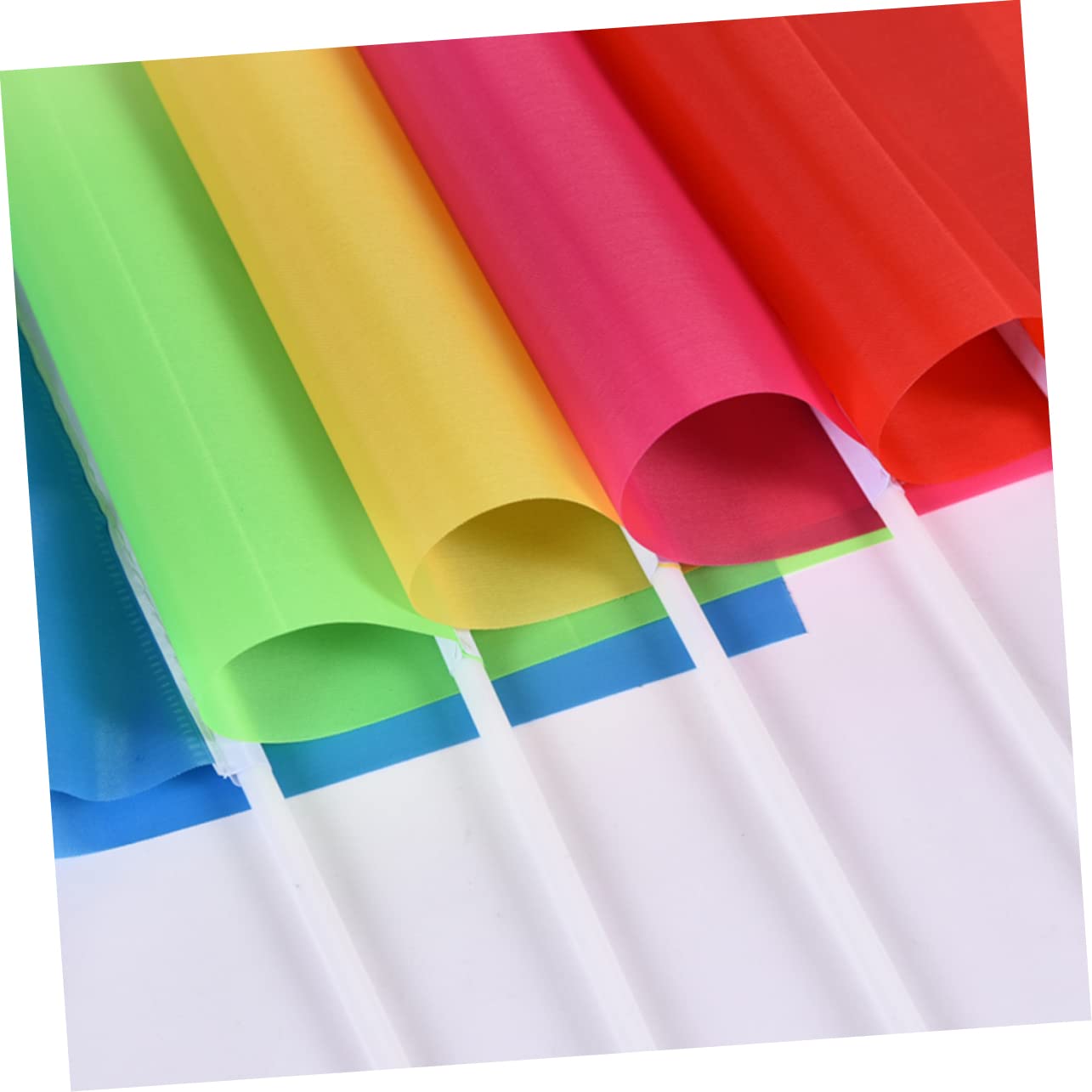 100piezas Banderines Cuadrados De Mano Rojos Mini Banderas Para Fiestas Celebraciones Bandera Ondeante Color Sólido
