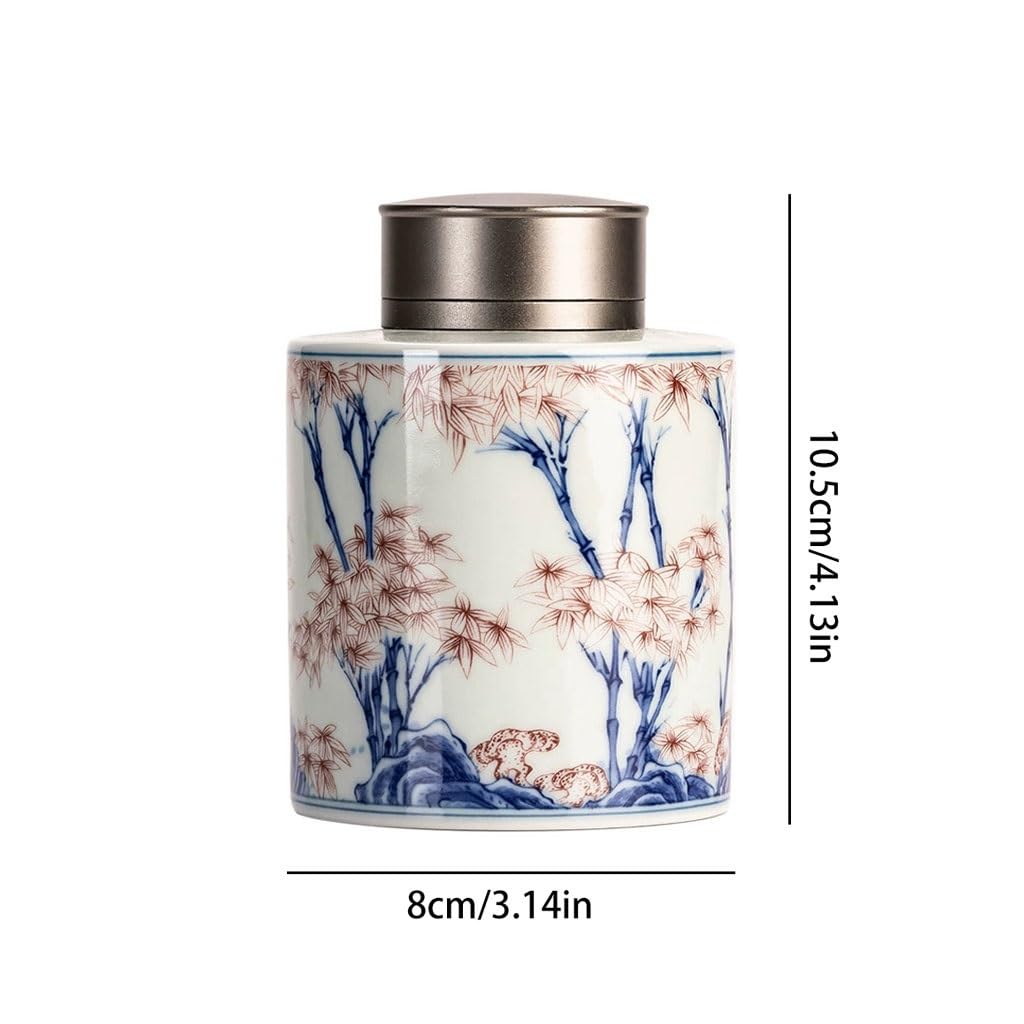 Barattoli Sale Zucchero caffè Lattina da tè Creativa in Ceramica Dipinta A Mano con Coperchio in Lega for Uso Domestico, Piccola Sigillata