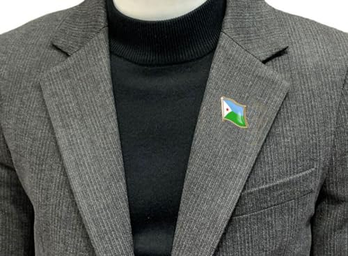 Image of vmcoatdu Country Flag Backs Locking Pin Keepers Locking Clasp Pin Badge International Travel Brooch Metal Alloy Souvenir Pin 0.75x0.7 Inch Small Pin