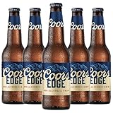Coors Edge Non-Alcoholic Beer - 5 Pack 12oz Bottles | Dealcoholized, Low-Calorie, Refreshing Brew
