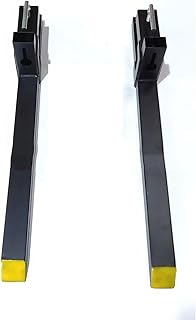 Heavy Duty Clamp on Pallet Forks with Adjustable Stabilizer Bar - 1500lbs Max - Pallet Forks Clamp On for Tractor Bucket