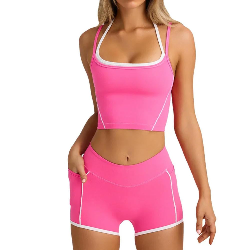 JJDFW bielizna sportowa kamizelka szorty biustonosz do pończoch piękno plecy pilates skinny wysoka elastyczna fitness bieganie joga zestaw ubrania damskie
