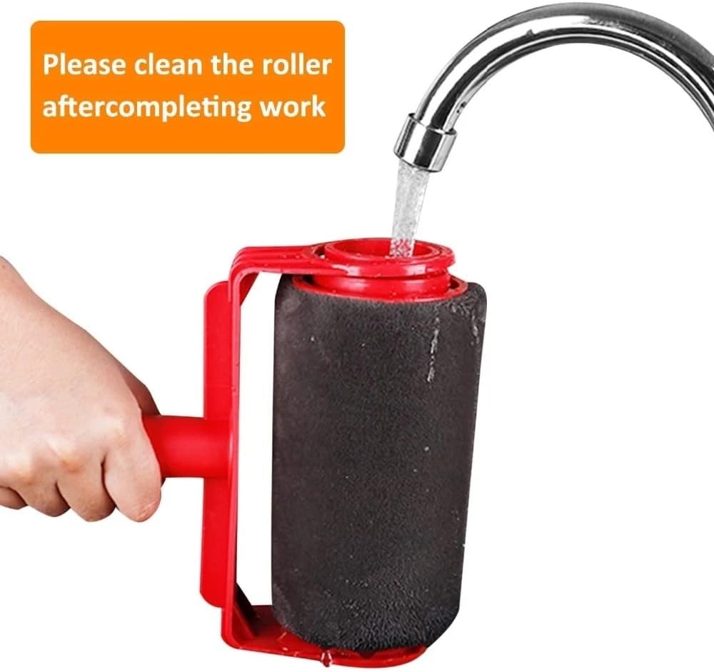 JSEIAJB No Seam DIY Paint Roller Brush Tool Flocked Edger Office Room Wall Painting Home Garden Paint Rollers Set