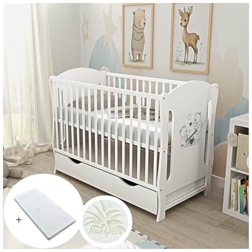 Generisch Baby Delux Babybett 60x120 Kinderbett umbaubar zum Juniorbett...