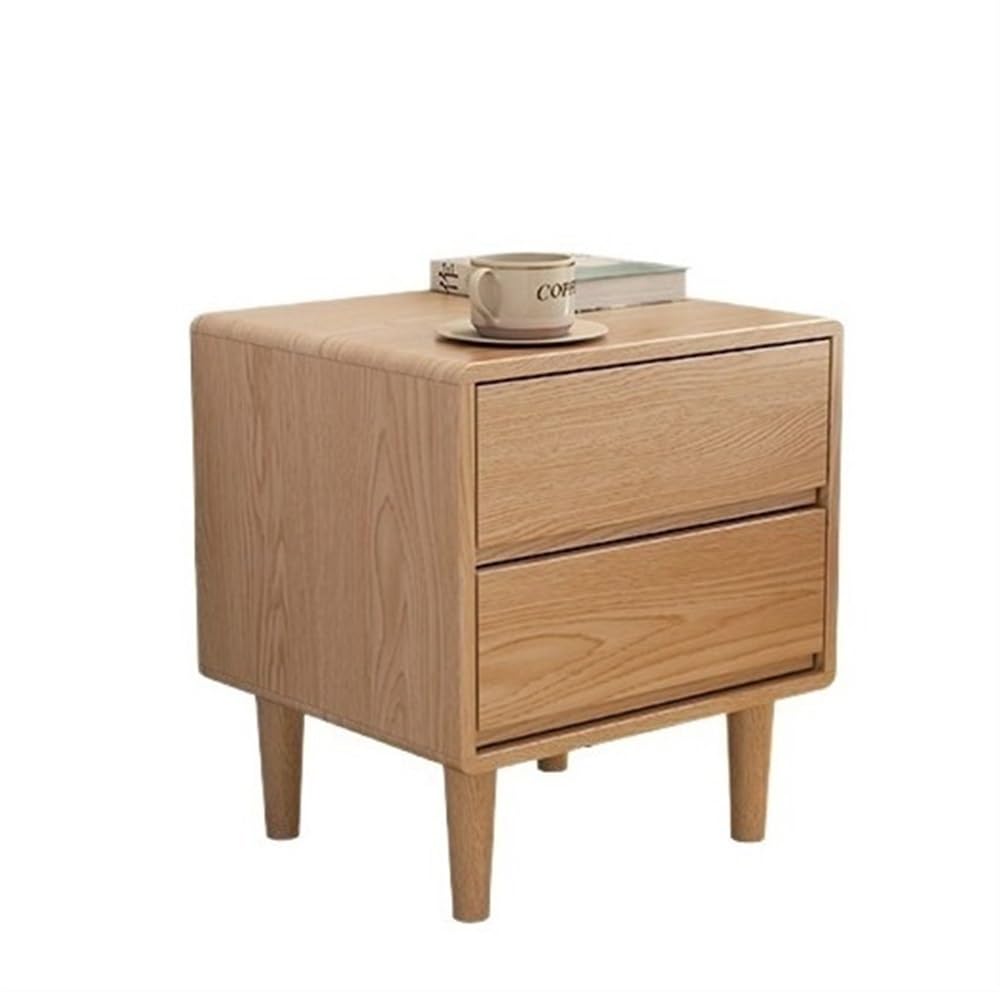 Table de chevet en bois massif et petit organisateur naturel pour créer un coin lecture cosy