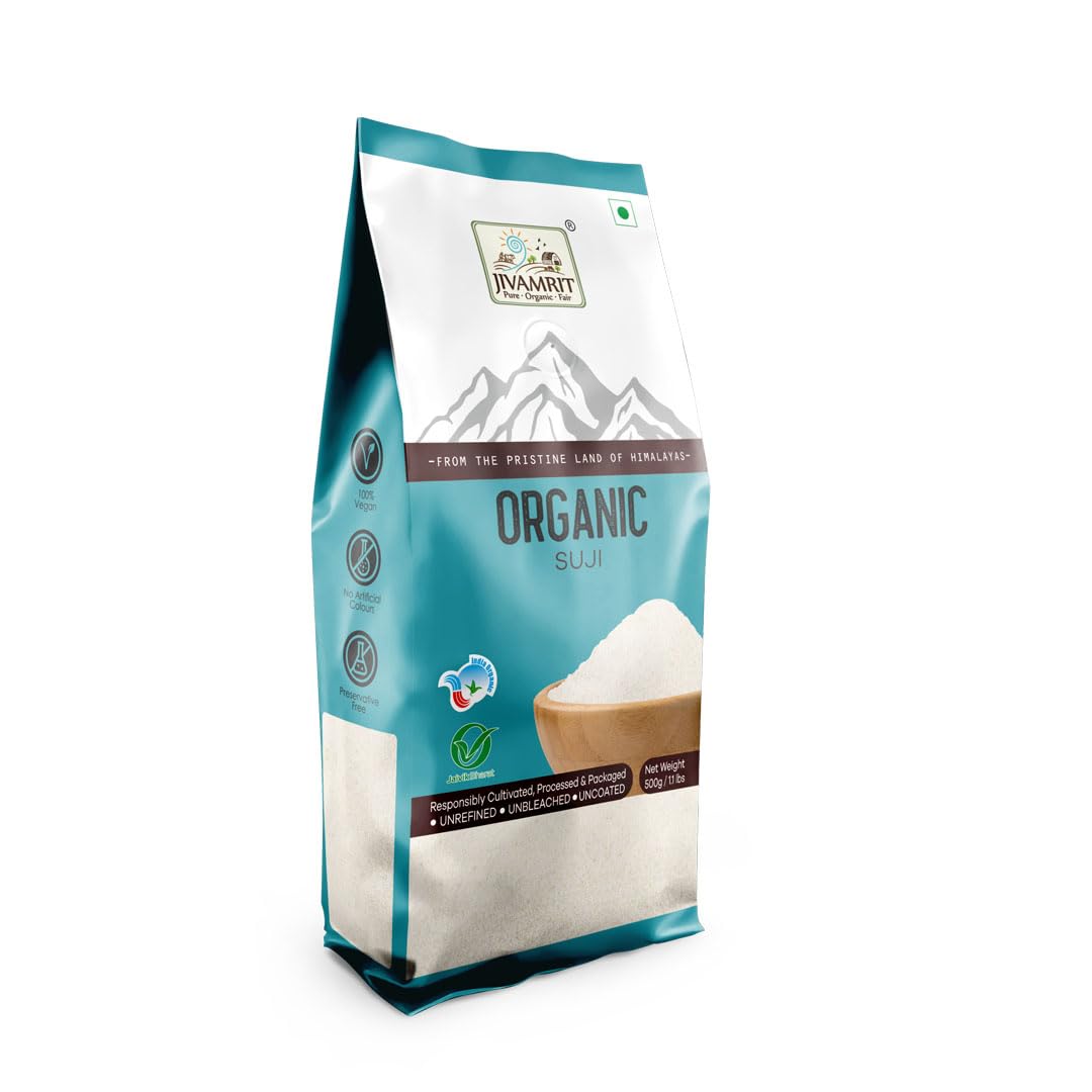 Jivamrit Oganic Wheat Suji 500 Gram - Organic Sooji (B0D11DYMY8) Amazon Price History, Amazon Price Tracker