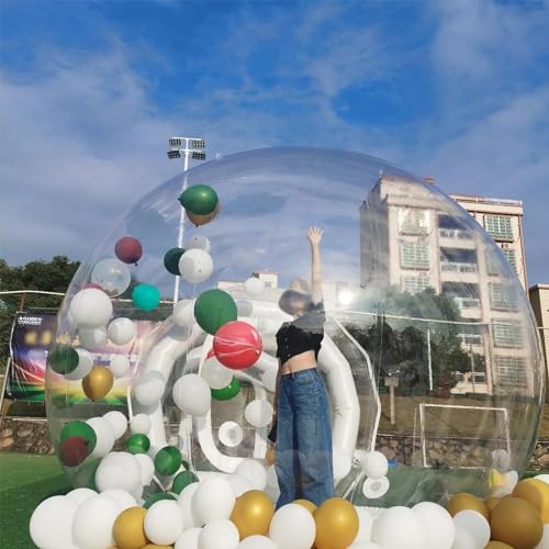 Tente gonflable à bulles transparente pour camping extérieur jardin famille étanche avec pompe